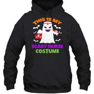 Boo Ghost Nurse this is my scary nurse costume Halloween shirt 3