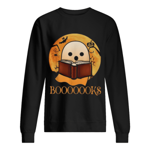 Booooooks Boo Ghost read books Halloween shirt