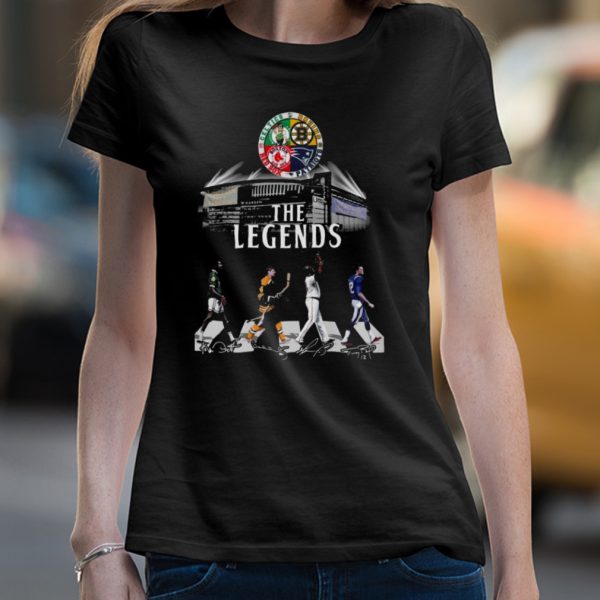 Boston Sport Teams The Legends Abbey Road Signatures 2023 Men’s T-Shirt