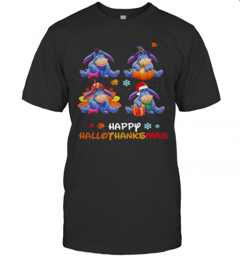 Bourriquet Disney Halloween And Merry Christmas Happy Hallothanksmas T-Shirt Bourriquet Disney Halloween And Merry Christmas Happy Hallothanksmas T-Shirt