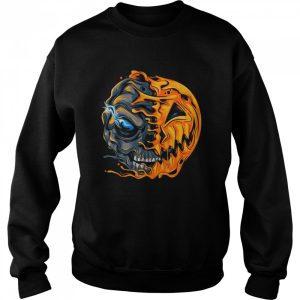 Boys Halloween pumpkin skull zombie shirt
