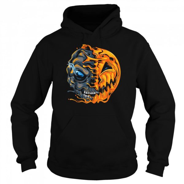 Boys Halloween pumpkin skull zombie shirt