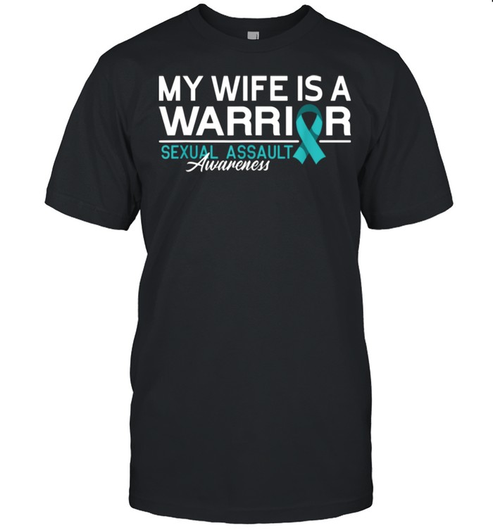 Brave I wife I sexual assault awareness I teal ribbon shirt Brave I wife I sexual assault awareness I teal ribbon shirt