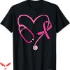 Breast Cancer T-Shirt Pink Stethoscope Nurse Medical T-Shirt