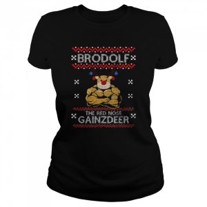 Brodolf The Red Nose Gainzdeer Ugly Christmas Pattern shirt 2