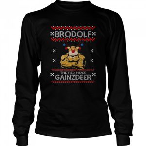 Brodolf The Red Nose Gainzdeer Ugly Christmas Pattern shirt 3