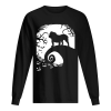 Bull Dog Halloween With Moon And Pumpkin Tshirt
