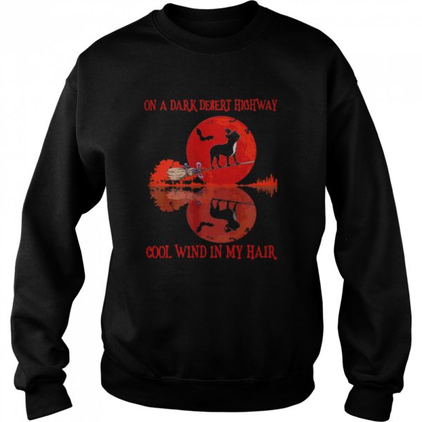 Bull On A Dark Desert Highway Cool Wind In My Hair Halloween shirt