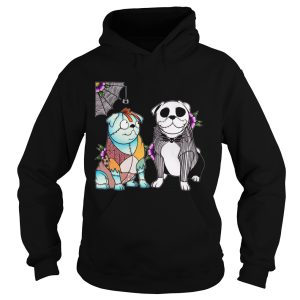 Bulldog Husband Jack skellington and Sally shirt