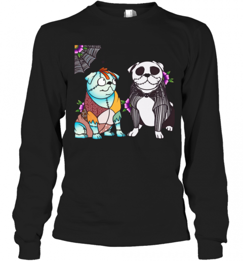 Bulldog Sally And Jack Skellington Halloween T-Shirt Bulldog Sally And Jack Skellington Halloween T-Shirt