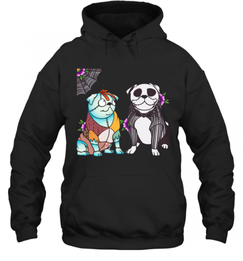 Bulldog Sally And Jack Skellington Halloween T-Shirt Bulldog Sally And Jack Skellington Halloween T-Shirt