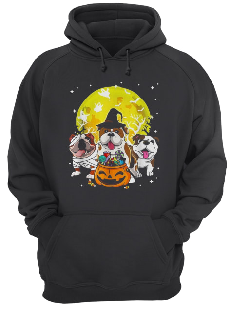 Bulldog mummy witch dog moon ghosts Halloween shirt Bulldog mummy witch dog moon ghosts Halloween shirt