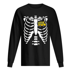 Bus Driver Halloween Costume Skeleton Bone Rib Dad Tee shirt