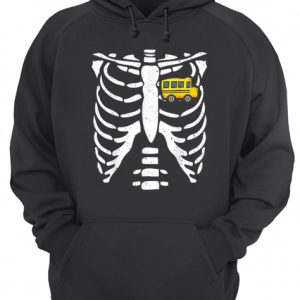 Bus Driver Halloween Costume Skeleton Bone Rib Dad Tee shirt 3