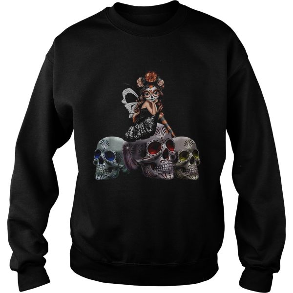 Butterfly Sit On Three Skull Spirit Of The Dearly Loved Figurine shirt