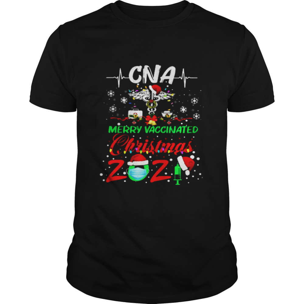CNA Merry Vaccinated Christmas 2021 Shirt CNA Merry Vaccinated Christmas 2021 Shirt