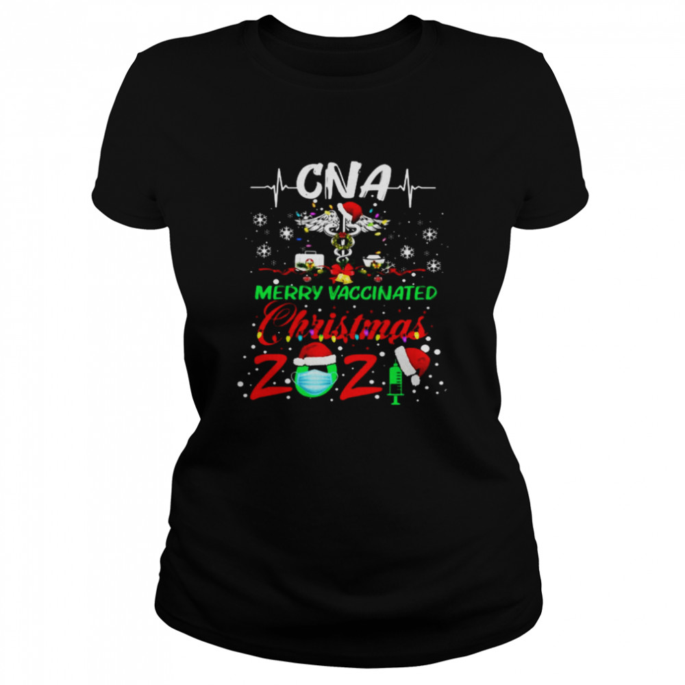 CNA Merry Vaccinated Christmas 2021 Shirt CNA Merry Vaccinated Christmas 2021 Shirt