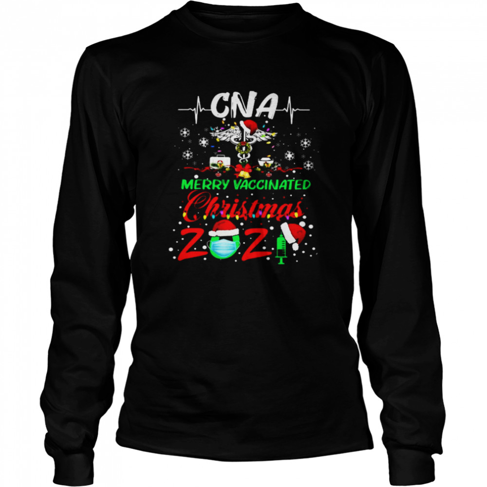 CNA Merry Vaccinated Christmas 2021 Shirt CNA Merry Vaccinated Christmas 2021 Shirt
