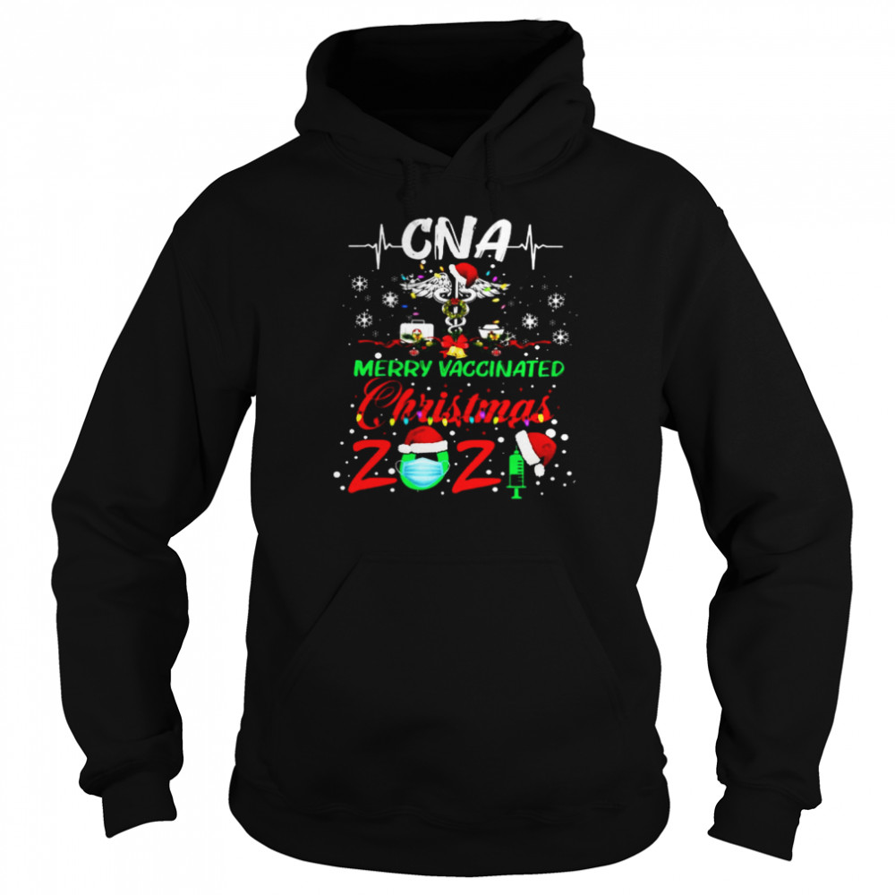 CNA Merry Vaccinated Christmas 2021 Shirt CNA Merry Vaccinated Christmas 2021 Shirt