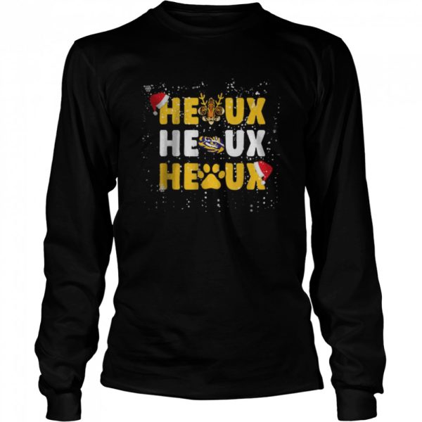 Cajun Santa Tigers Heaux Heaux Heaux Christmas X-mas T-Shirt