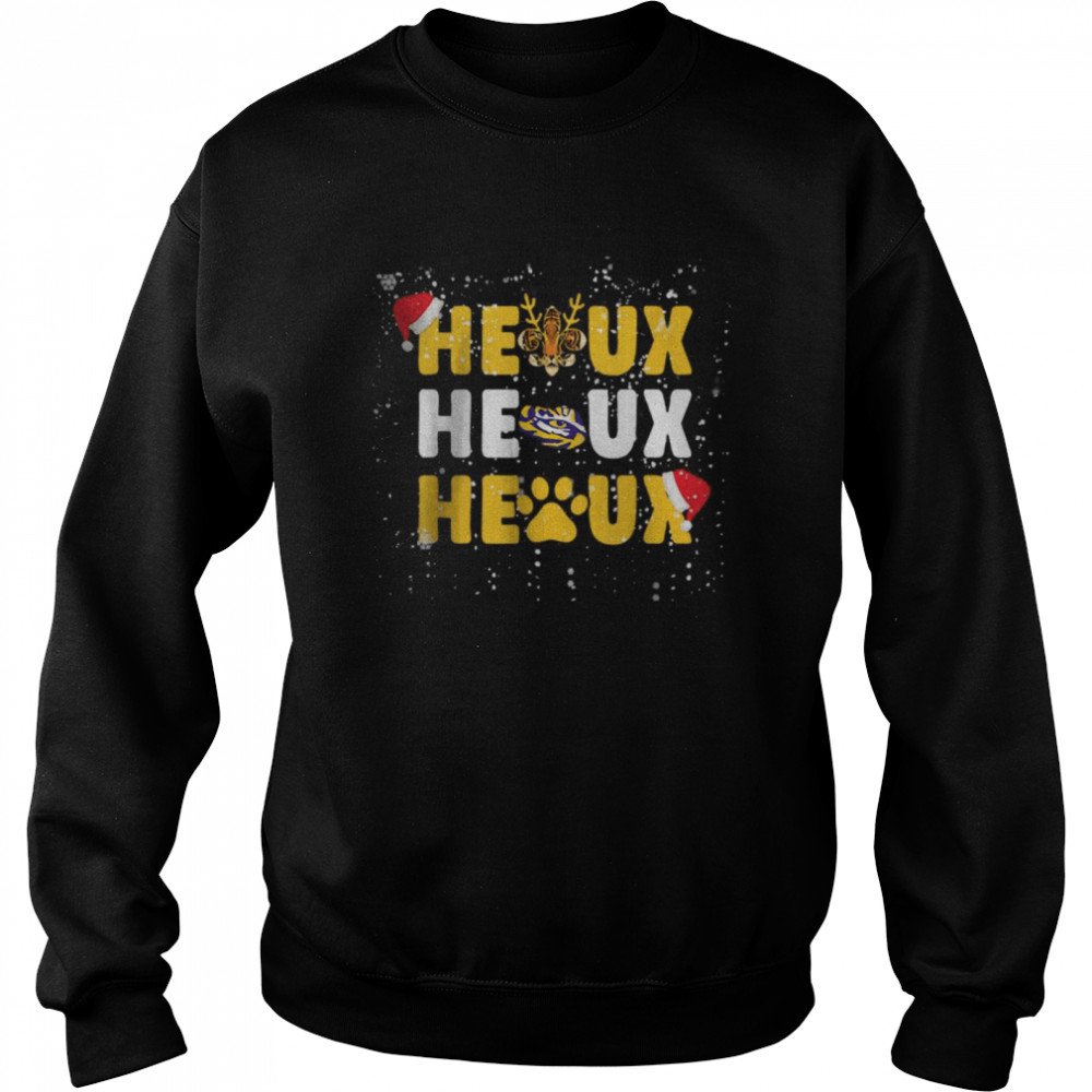Cajun Santa Tigers Heaux Heaux Heaux Christmas X-mas T-Shirt Cajun Santa Tigers Heaux Heaux Heaux Christmas X-mas T-Shirt