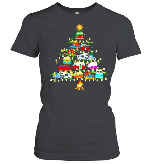 Camper Christmas Tree Sweater Shirt