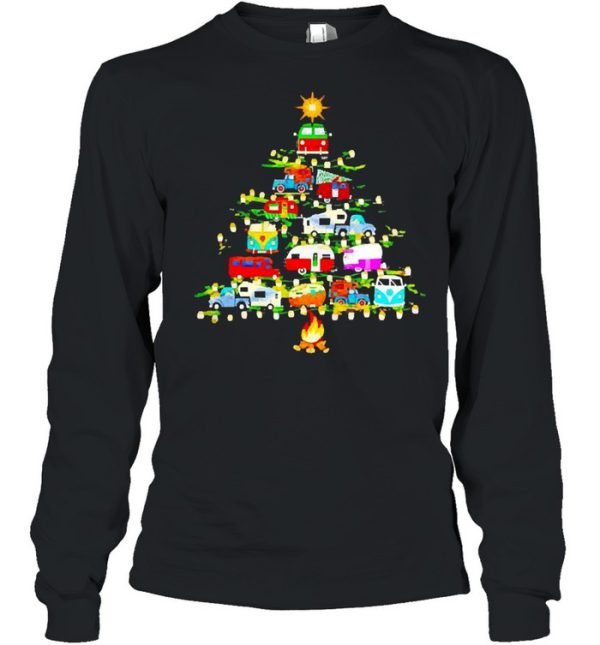 Camper Christmas Tree Sweater Shirt