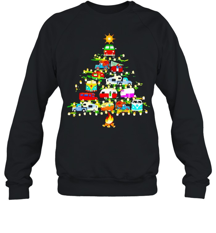 Camper Christmas Tree Sweater Shirt Camper Christmas Tree Sweater Shirt