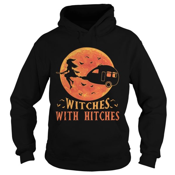 Camping Witches with hitches Halloween sunset shirt