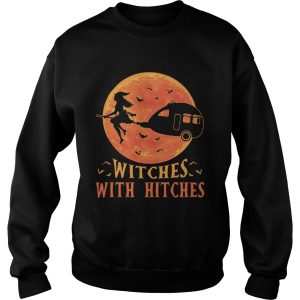 Camping Witches with hitches Halloween sunset shirt