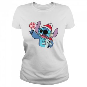 Candy Christmas Tree Santa Hat Present Christmas Holiday Stitch Christmas shirt
