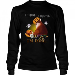 Cat I Tricked I Treated I’m Done shirt