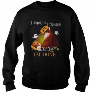 Cat I Tricked I Treated I’m Done shirt