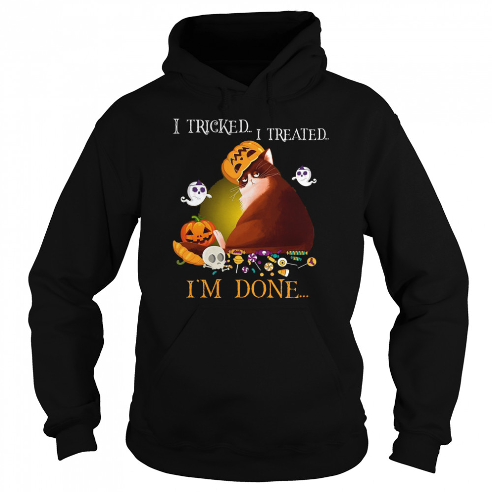 Cat I Tricked I Treated I’m Done shirt Cat I Tricked I Treated I’m Done shirt