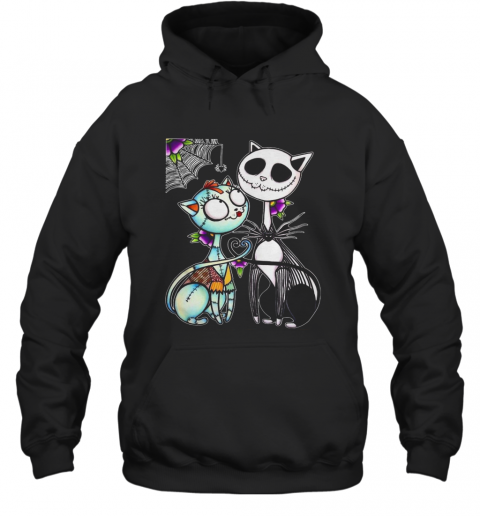 Cat Jack Skellington And Sally Happy Halloween T-Shirt Cat Jack Skellington And Sally Happy Halloween T-Shirt