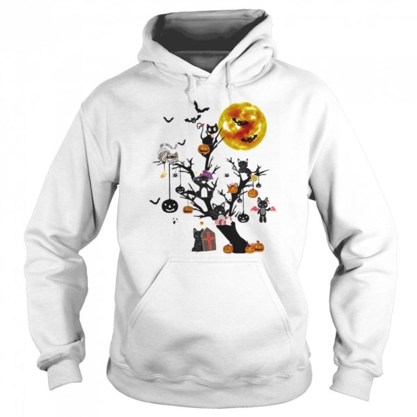 Cat Tree Happy Halloween shirt