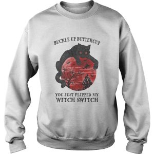 Cat buckle up buttercup you just flipped my witch switch sunset shirt