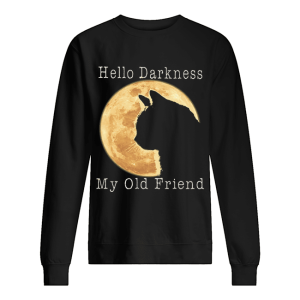 Cat moon Hello darkness my old friend shirt