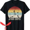 Catch Up With Jesus T-shirt Retro Jesus Saves Baseball Shirt