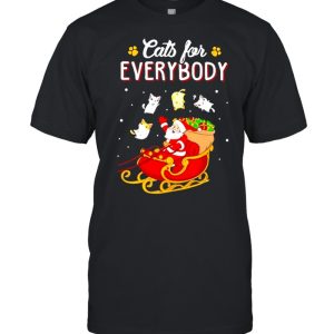 Cats And Santa For Everybody Merry Christmas Shirt