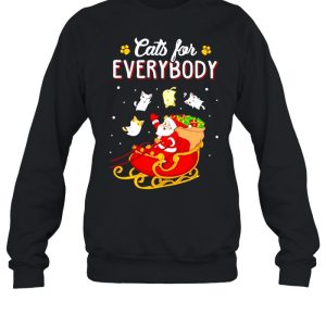 Cats And Santa For Everybody Merry Christmas Shirt 4