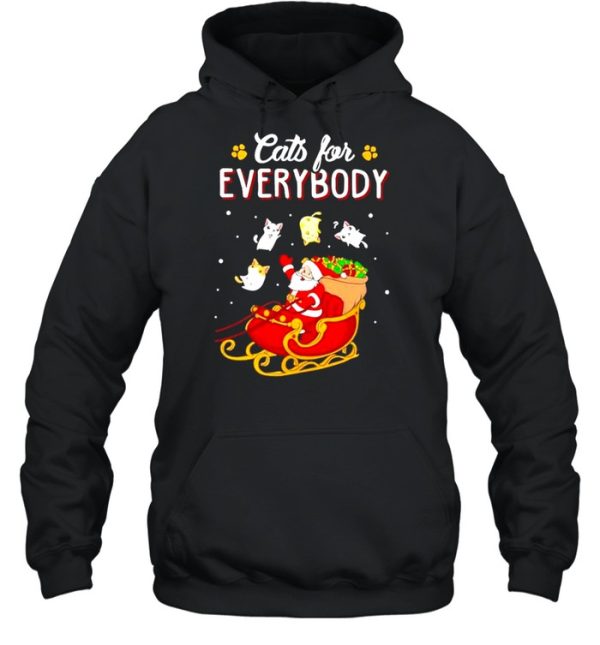 Cats And Santa For Everybody Merry Christmas Shirt
