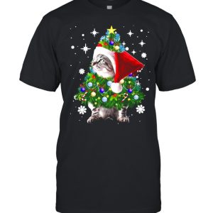 Cats Christmas Tree Ornament Decor Sweater T-shirt