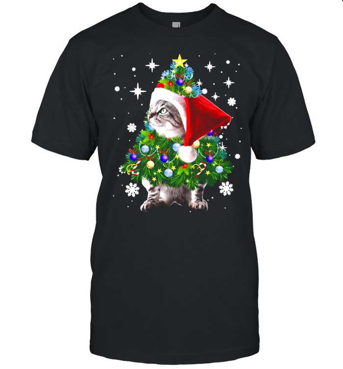 Cats Christmas Tree Ornament Decor Sweater T-shirt Cats Christmas Tree Ornament Decor Sweater T-shirt