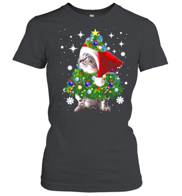 Cats Christmas Tree Ornament Decor Sweater T-shirt
