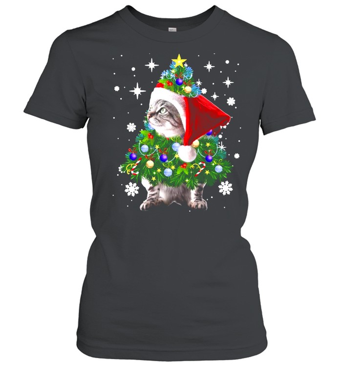 Cats Christmas Tree Ornament Decor Sweater T-shirt Cats Christmas Tree Ornament Decor Sweater T-shirt