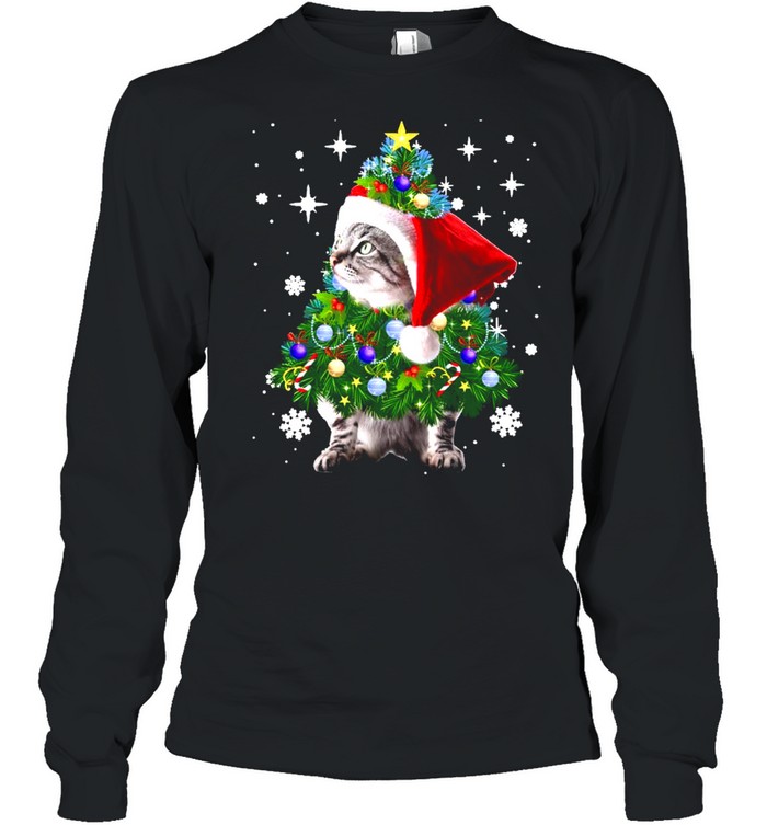 Cats Christmas Tree Ornament Decor Sweater T-shirt Cats Christmas Tree Ornament Decor Sweater T-shirt