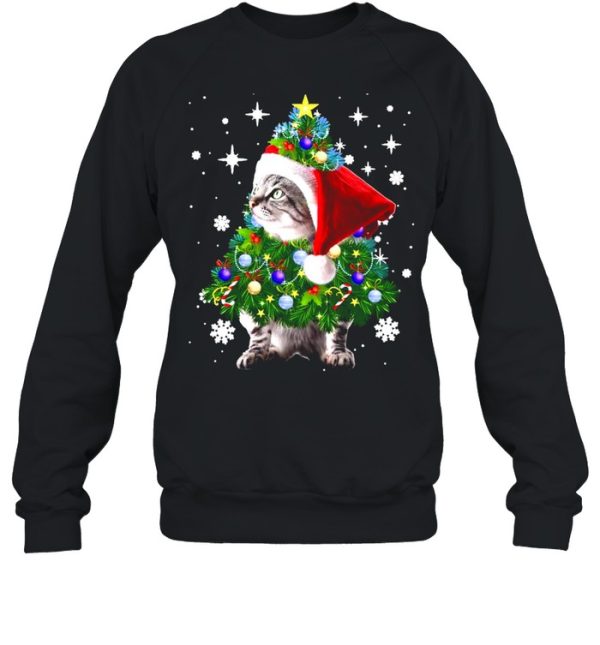 Cats Christmas Tree Ornament Decor Sweater T-shirt
