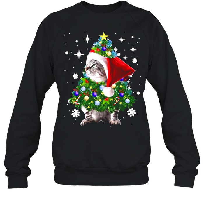 Cats Christmas Tree Ornament Decor Sweater T-shirt Cats Christmas Tree Ornament Decor Sweater T-shirt