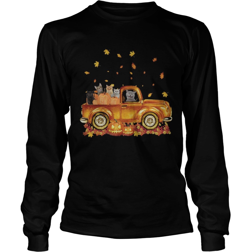 Cats pumpkin car halloween shirt Cats pumpkin car halloween shirt
